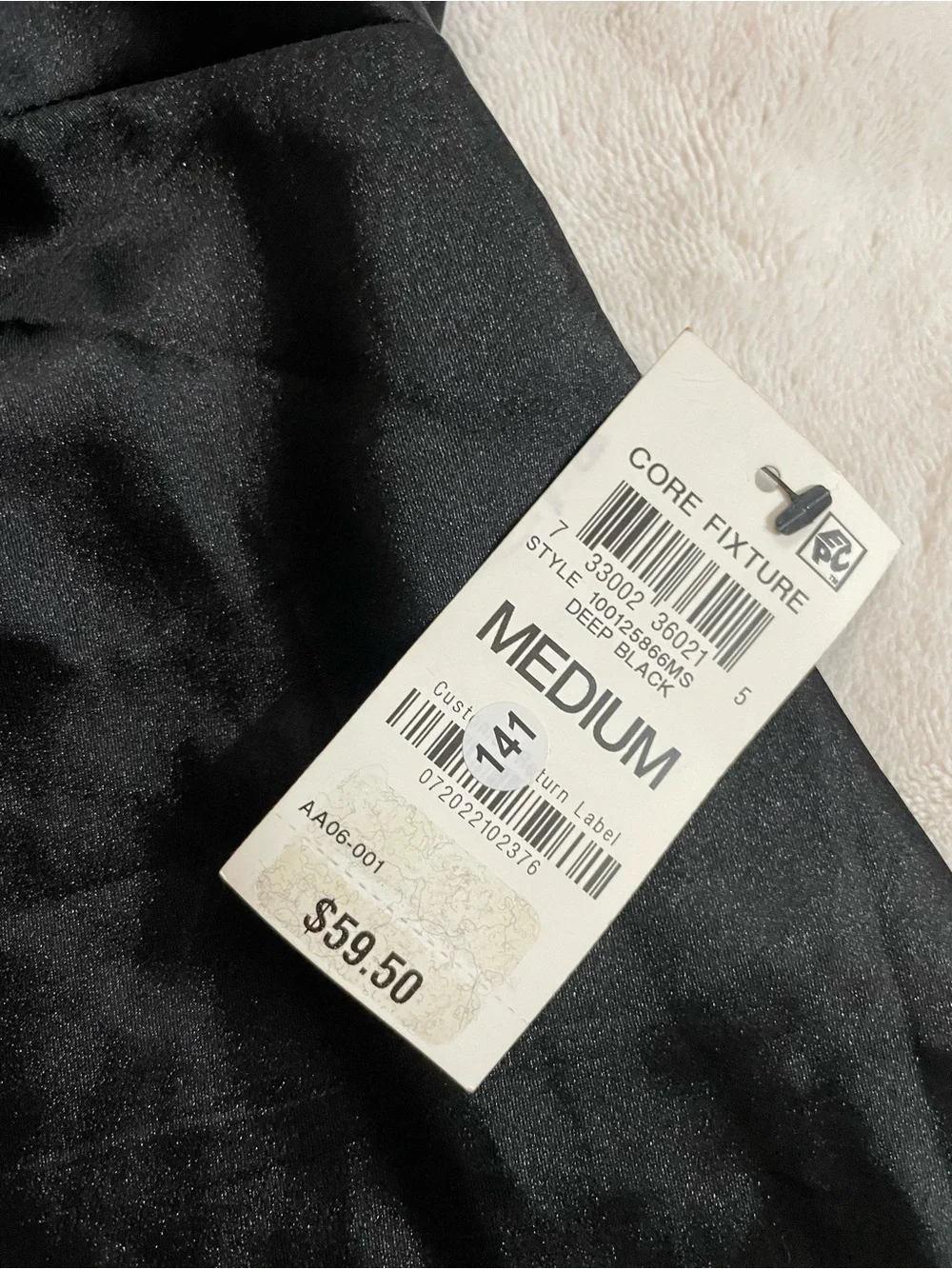 International Concepts Satin Like Lace-Trim Slip Long Nightgown Black Size M NWT